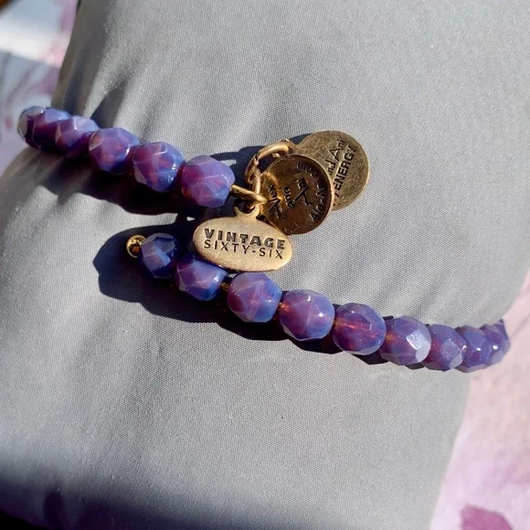 Alex and Ani Jewelry Alex And Ani 23 Purple Bead Vintage
